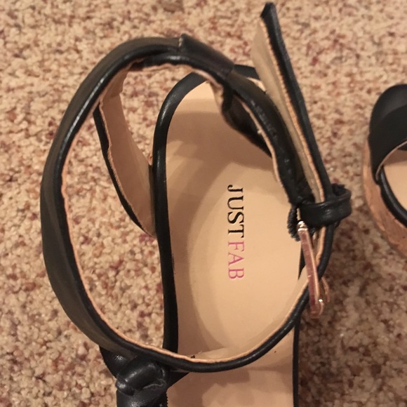 Black justfab wedges - Picture 4 of 6